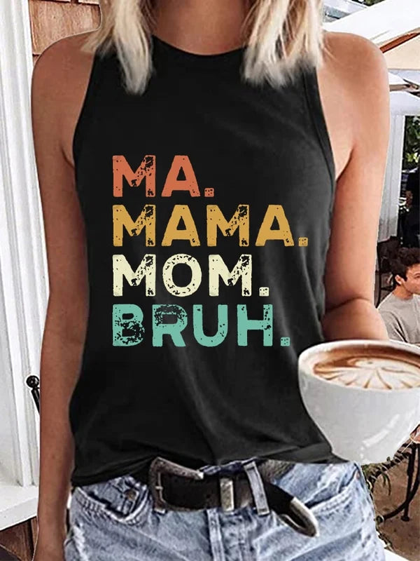 Débardeur imprimé « Cool Moms Club Ma Mama Mom Bruh » pour la fête des mères