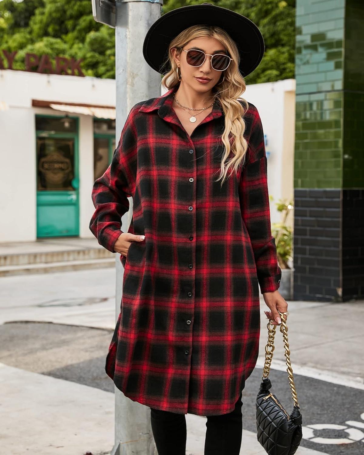 Women's Button Down Plaid Flannel Shirts (Buy 2 Free Shipping)
