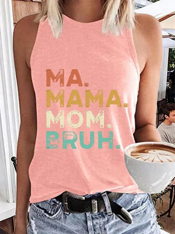 Débardeur imprimé « Cool Moms Club Ma Mama Mom Bruh » pour la fête des mères