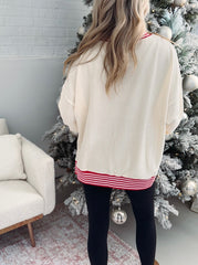Women's Skating Santa Sequin Pullover (Buy 2 Free Shipping)