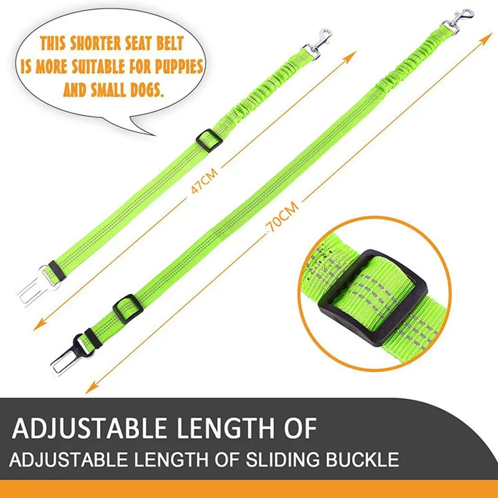 Adjustable Dog Car Seat Belt – Headrest Restraint Leash