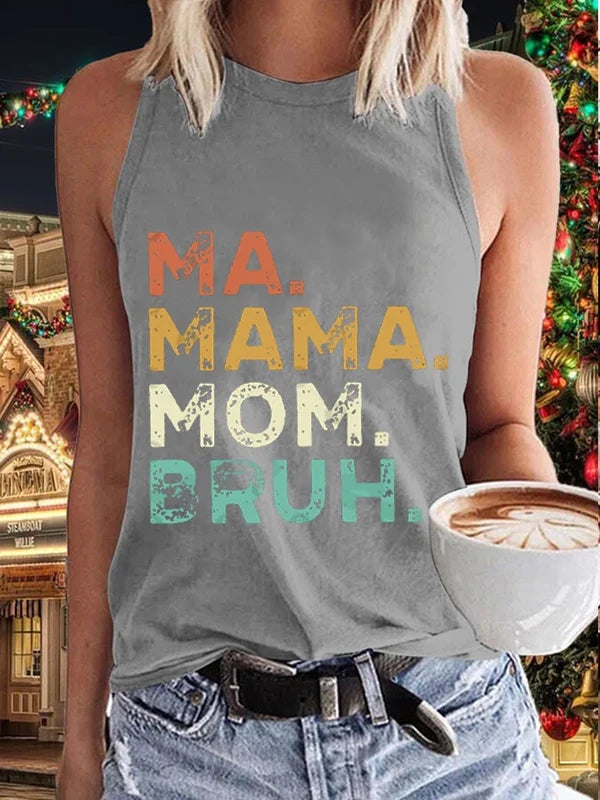 Débardeur imprimé « Cool Moms Club Ma Mama Mom Bruh » pour la fête des mères