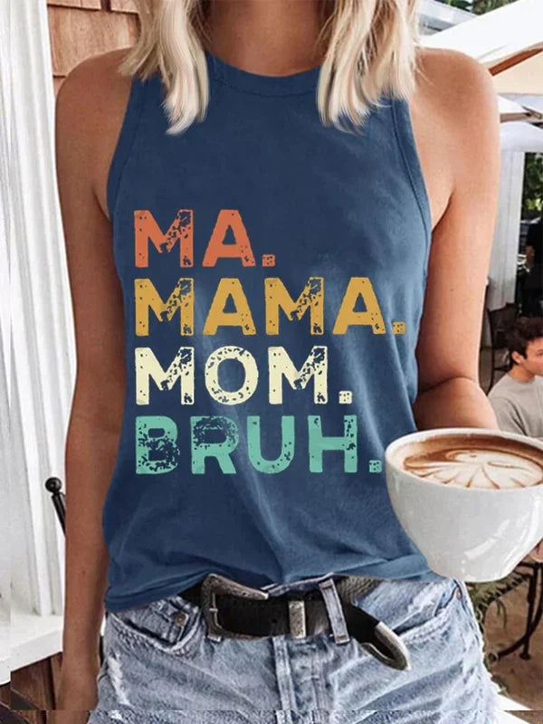 Débardeur imprimé « Cool Moms Club Ma Mama Mom Bruh » pour la fête des mères