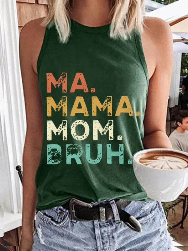 Débardeur imprimé « Cool Moms Club Ma Mama Mom Bruh » pour la fête des mères
