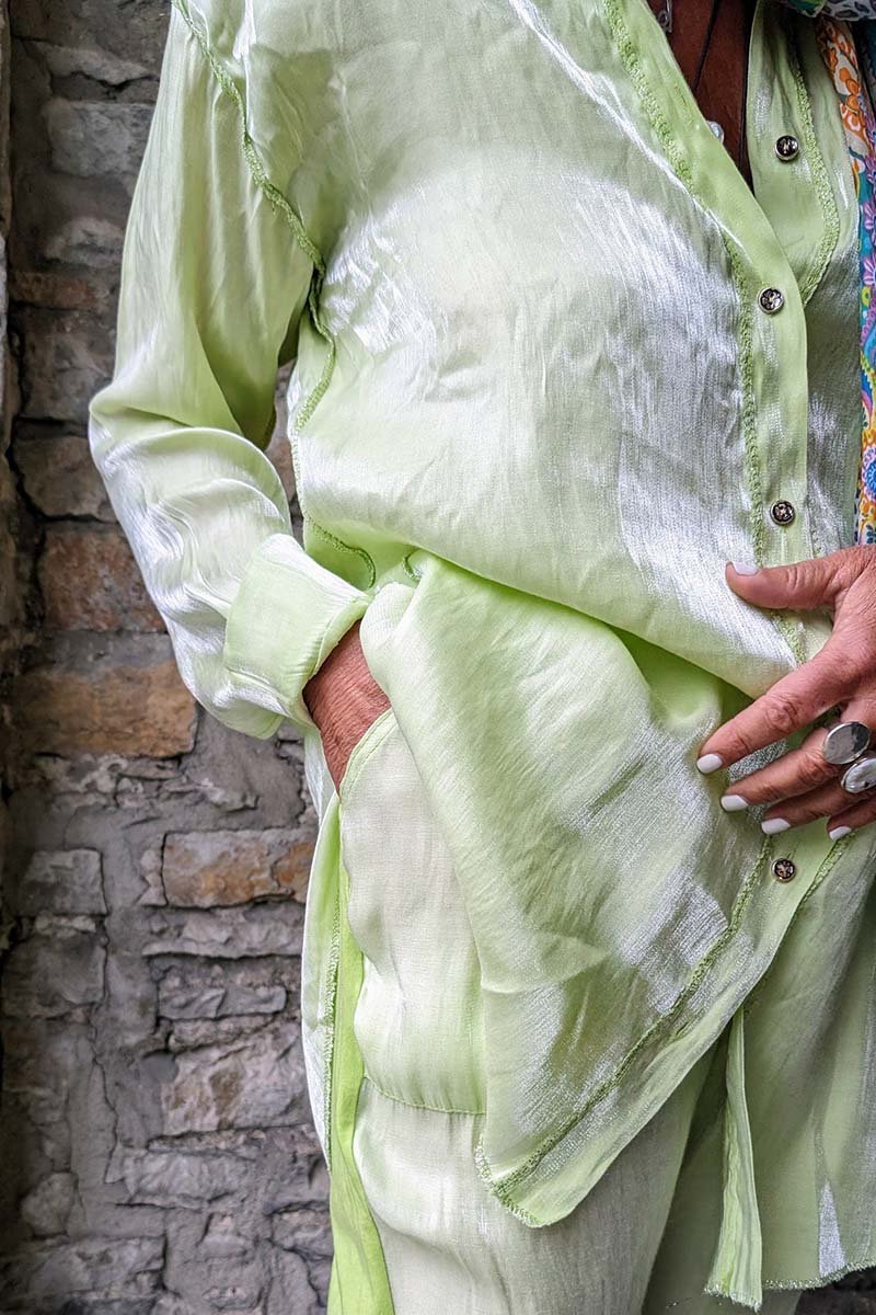 Ensemble décontracté en coton mercerisé de couleur unie pour femme