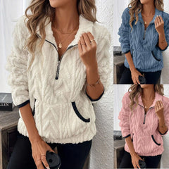 Half-Zip Fuzzy Sweatshirt š | Cloud-Soft + Roomy Pockets ā Comfy Daily/Lounge