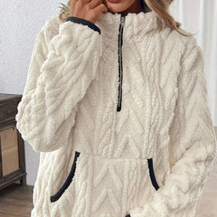 Half-Zip Fuzzy Sweatshirt š | Cloud-Soft + Roomy Pockets ā Comfy Daily/Lounge