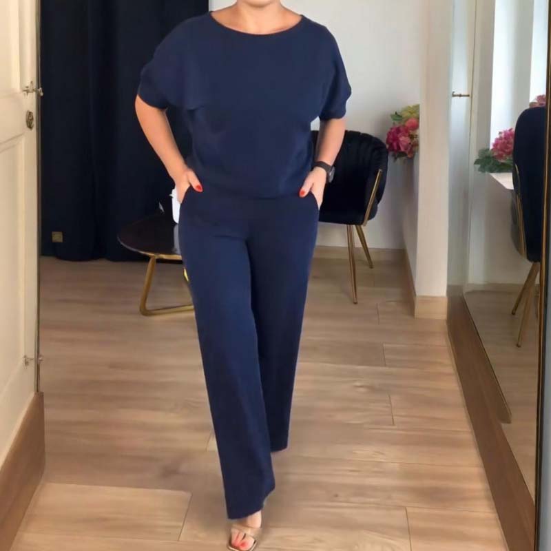 Ensemble cardigan long, haut et pantalon 3 pièces élégant