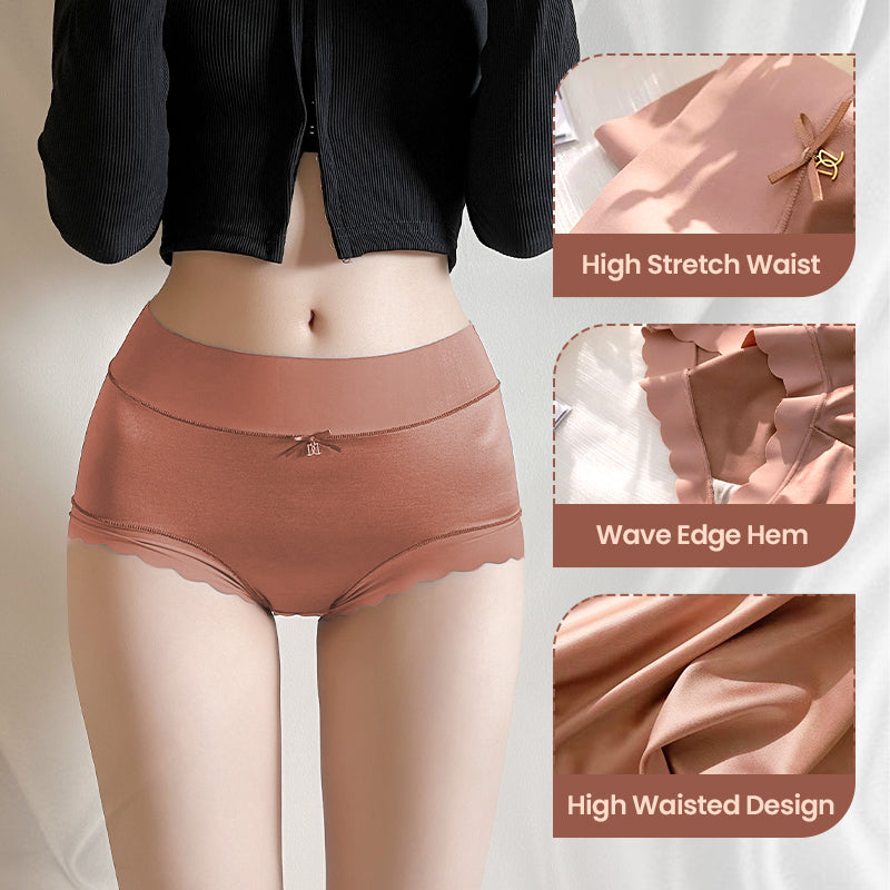 Women's High-Waisted No-Show Panties – Silky-Soft Stretch Briefs