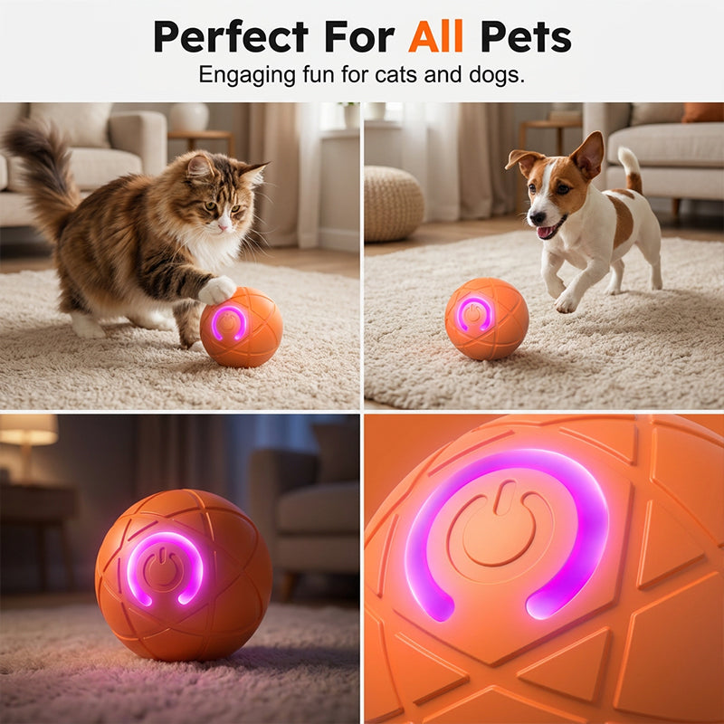 Interactive Pet Ball Toy for Cats & Dogs – Automatic & Remote-Controlled