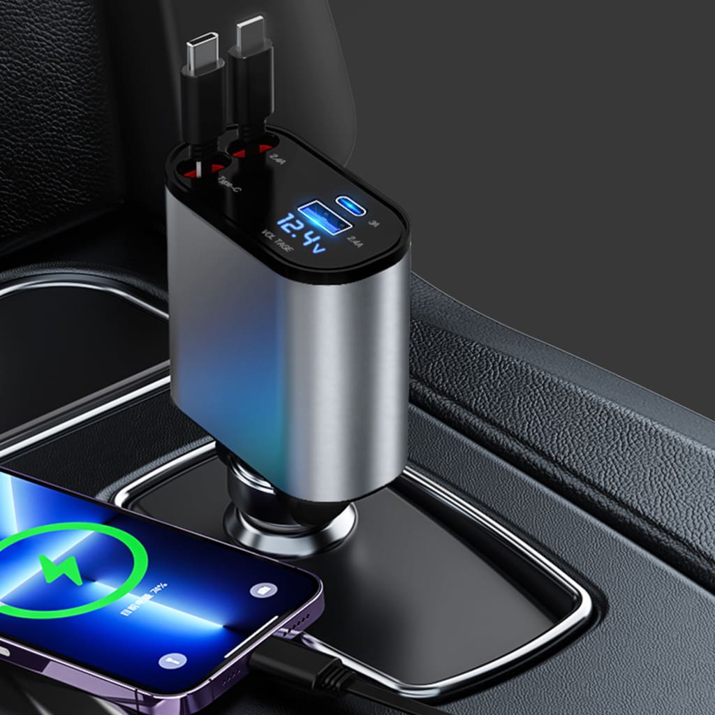 Chargeur de voiture rétractable pour voiture rapide