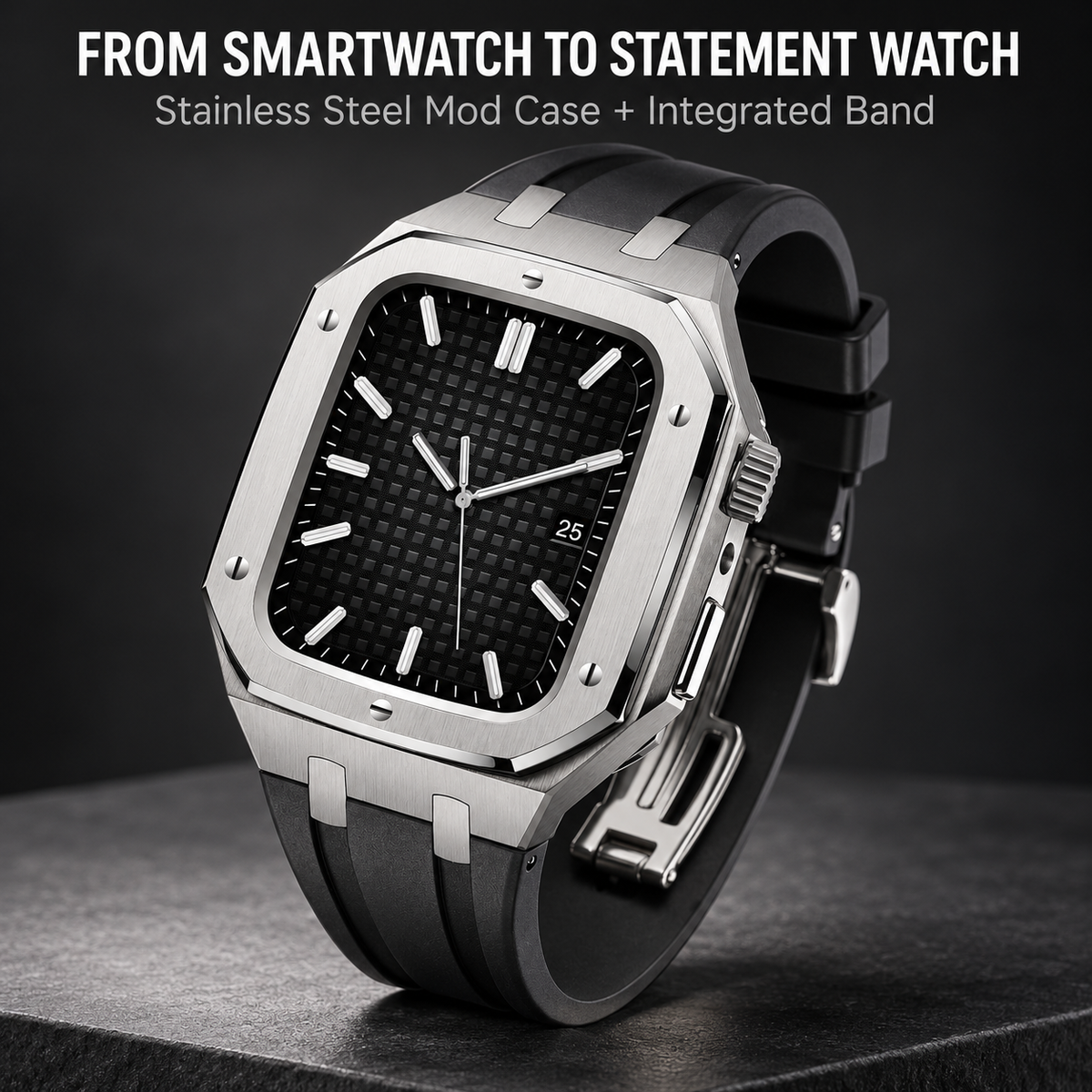Stainless Steel Mod Case & Band for Apple Watch