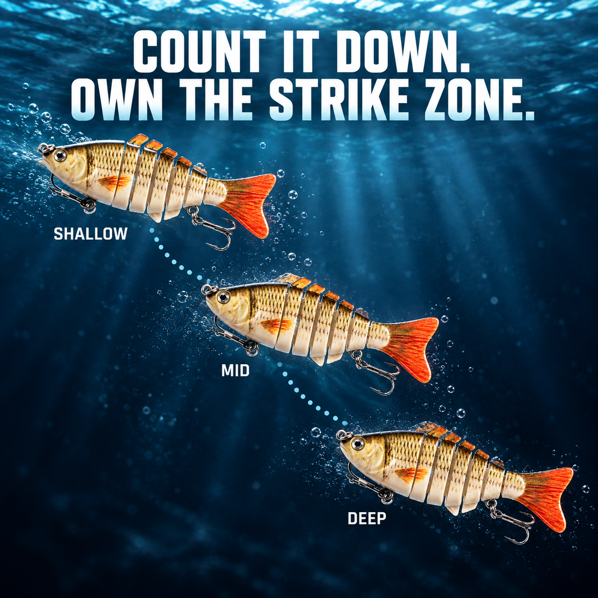 RippleStrike 7™ Multi-Jointed Sinking Swimbait