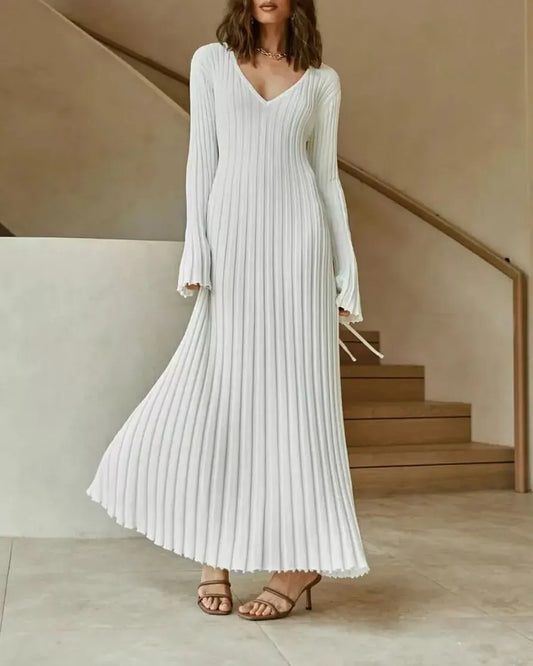 Neues Langarm-Strick-Midikleid für den Herbst (Kaufe 2, Gratisversand)