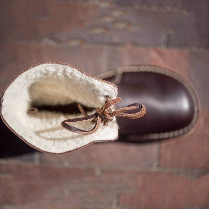 Waterproof Wool Lined Leather Orthopaedic Snow Boots