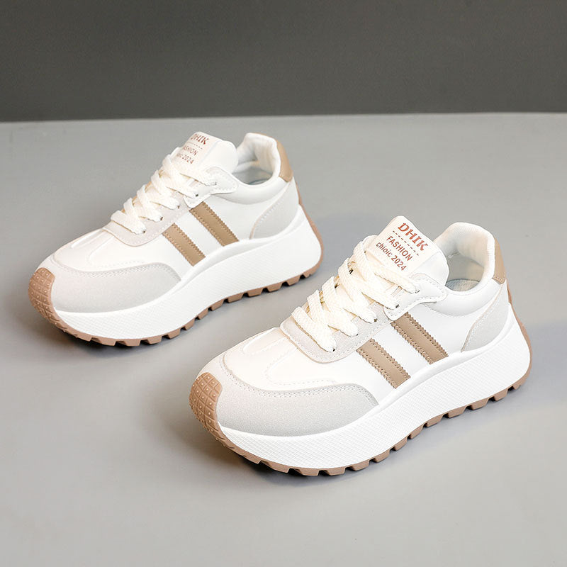 Women's Fashionable Lace Up Platform Walking Sneaker