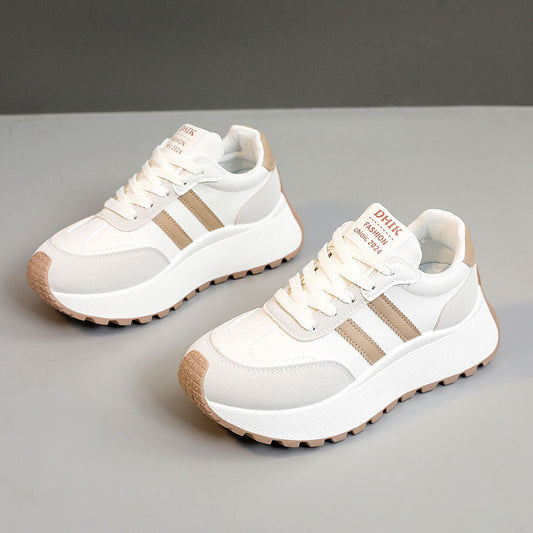 Women's Fashionable Lace Up Platform Walking Sneaker