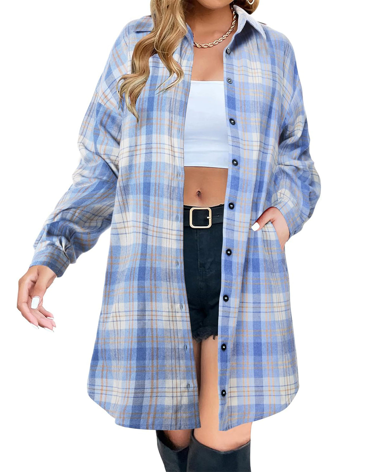Women's Button Down Plaid Flannel Shirts (Buy 2 Free Shipping)