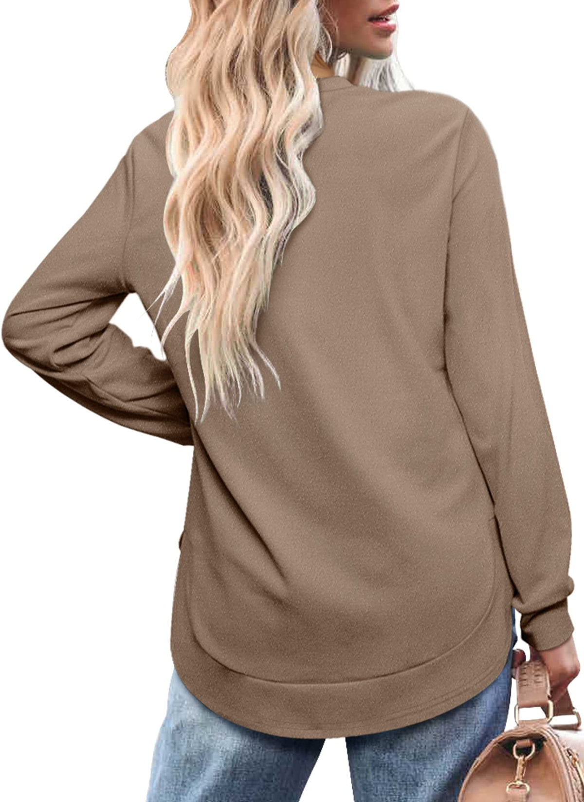 Women's High Low Curved Hem Tops (Buy 2 Free Shipping)