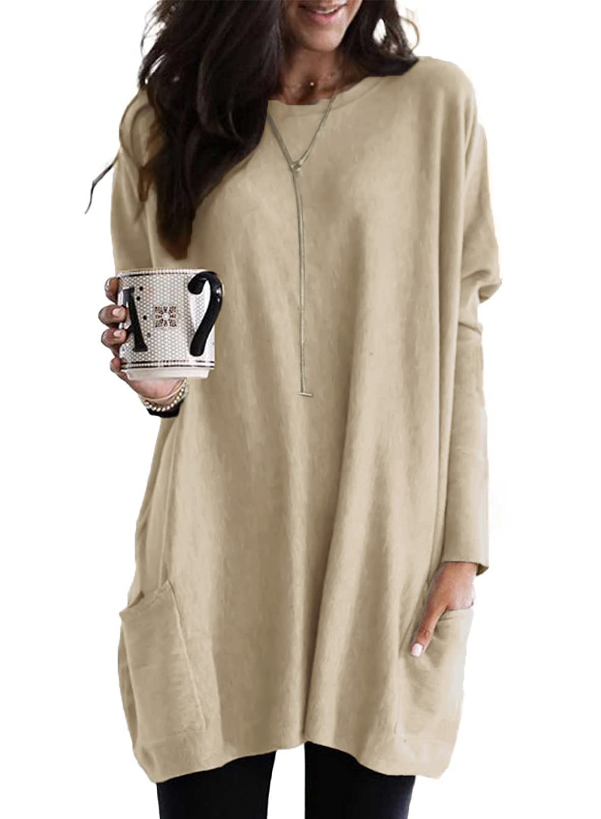 Women's Lightweight Long Sleeve Tunic Top (Buy 3 Free Shipping)