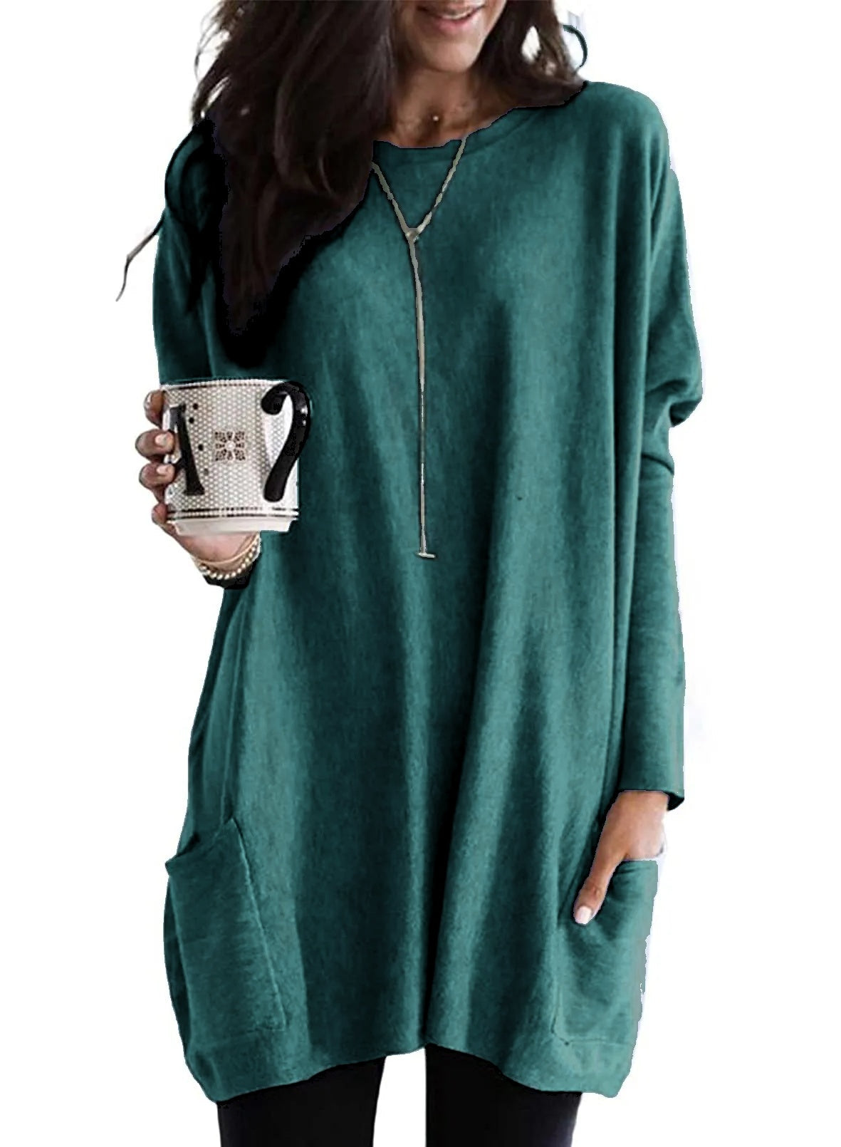 Women's Lightweight Long Sleeve Tunic Top (Buy 3 Free Shipping)