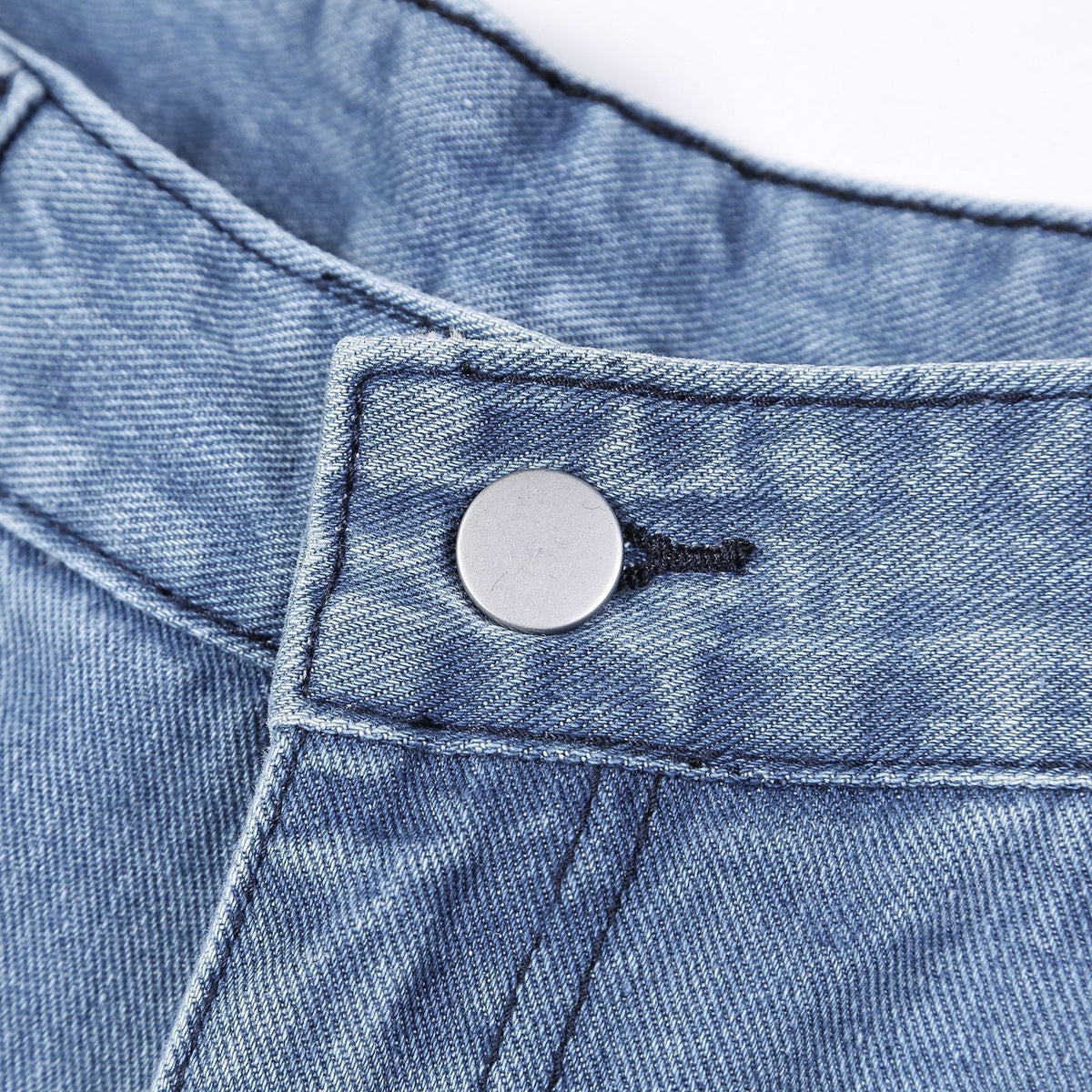 High-Waist Weite Jeans mit langem Bein