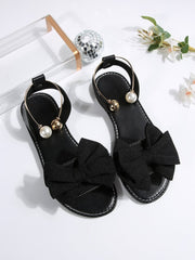 Women’s Bow Flat Sandals – Comfortable Casual Summer Shoes