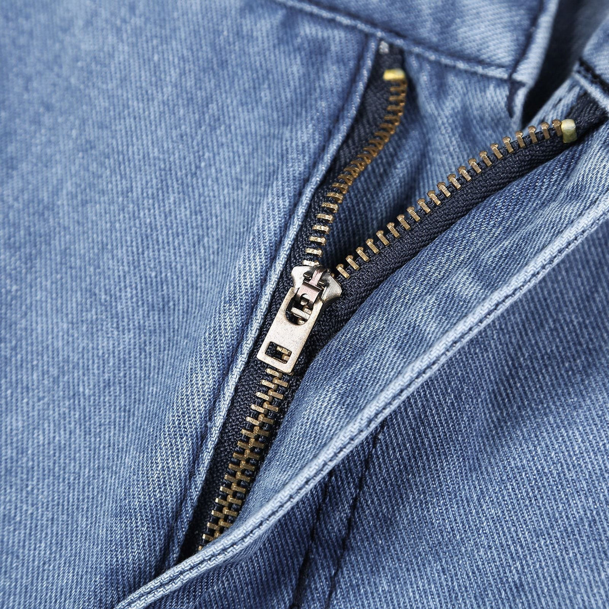 High-Waist Weite Jeans mit langem Bein