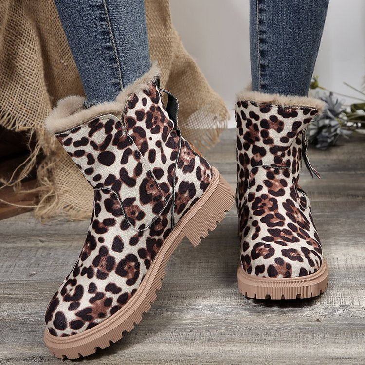 Women's Plush-Lined Ankle Martin Zipper Boots ( BUY 2 FREE SHIPPING )