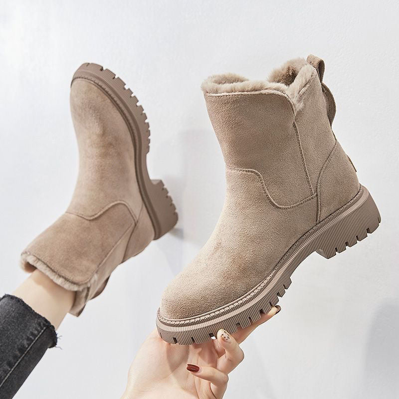 Women's Plush-Lined Ankle Martin Zipper Boots ( BUY 2 FREE SHIPPING )
