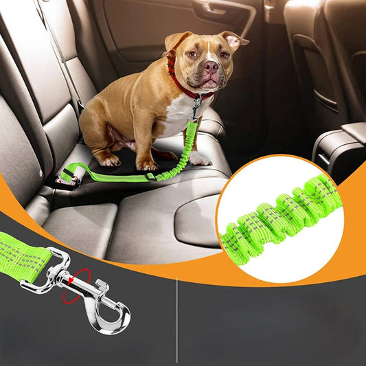 Adjustable Dog Car Seat Belt – Headrest Restraint Leash