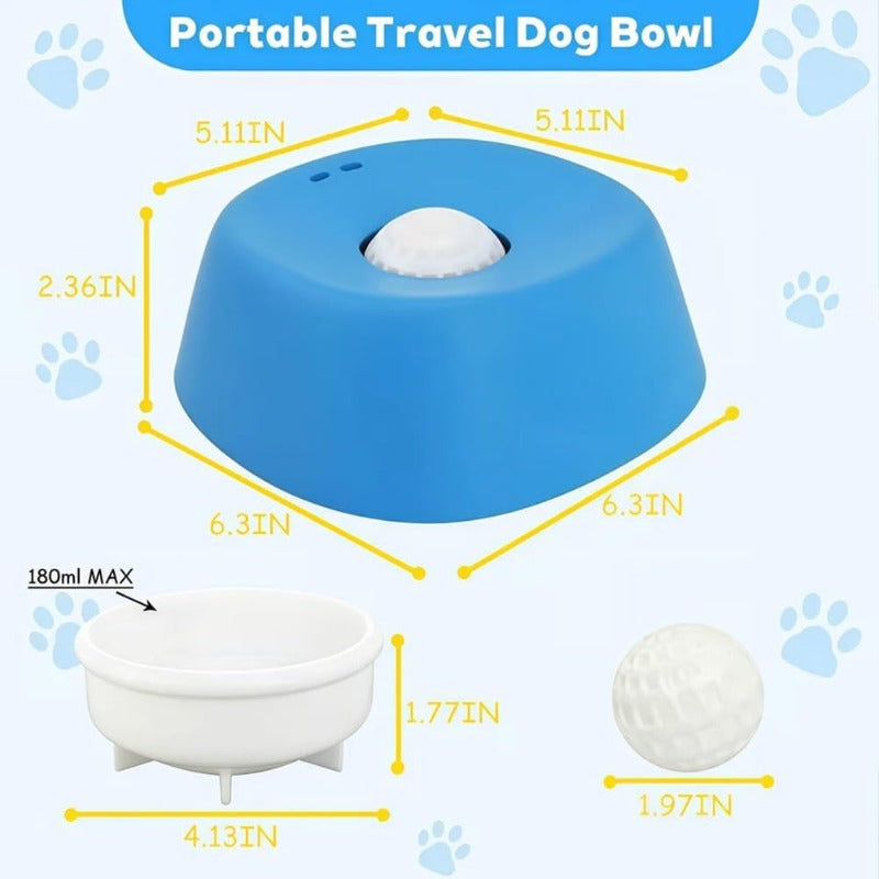 Beruhigende Schleckschale für Hunde mit Ball – Rutschfester Anti-Schling-Napf