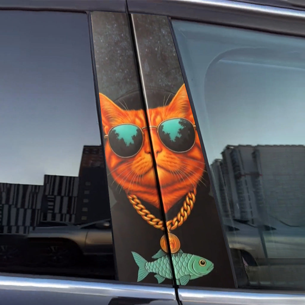 Cat Car Door Stickers