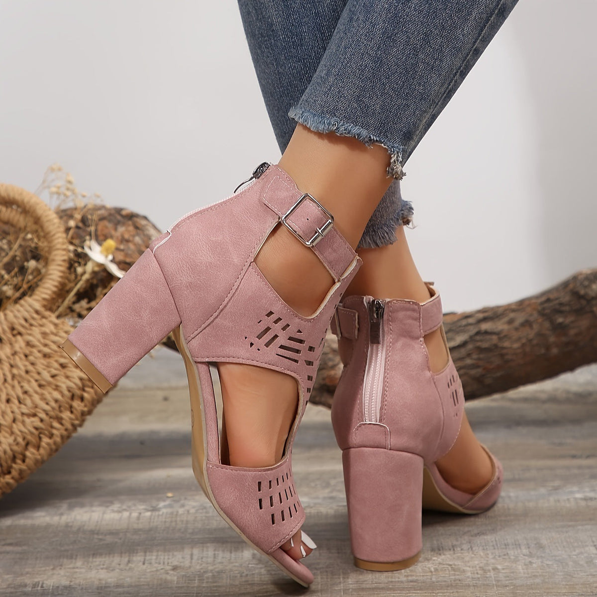 Women's Retro Stacked Heeled Orthopedic Sandals