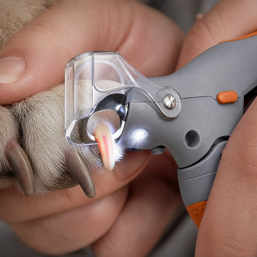 Coupe-griffes pour animaux avec lumière LED, ciseaux à griffes pour chien et chat avec manche antidérapant en acier inoxydable, coupe-griffes anti-saignement pour outils de nettoyage et de toilettage des animaux de compagnie