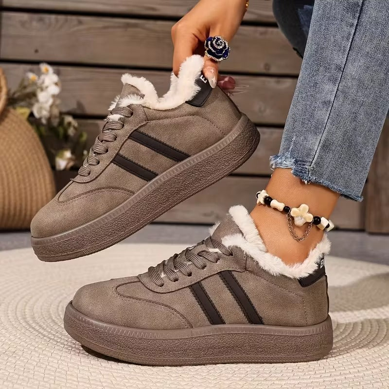 Women's Waterproof Warm Platform Sneakers Boots