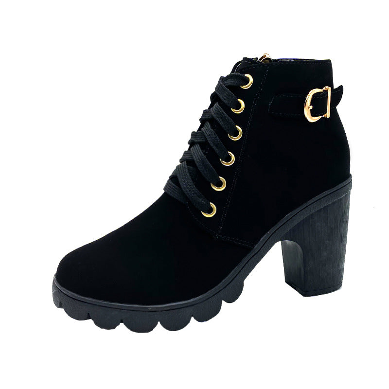 Women's Sole Chunky Heel Boots