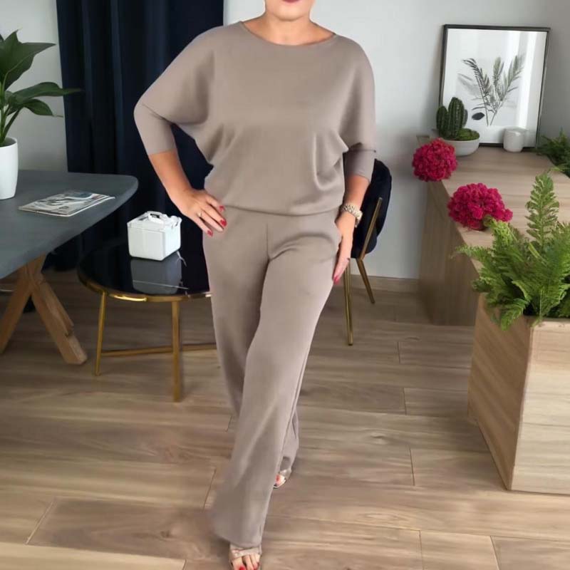 Ensemble cardigan long, haut et pantalon 3 pièces élégant