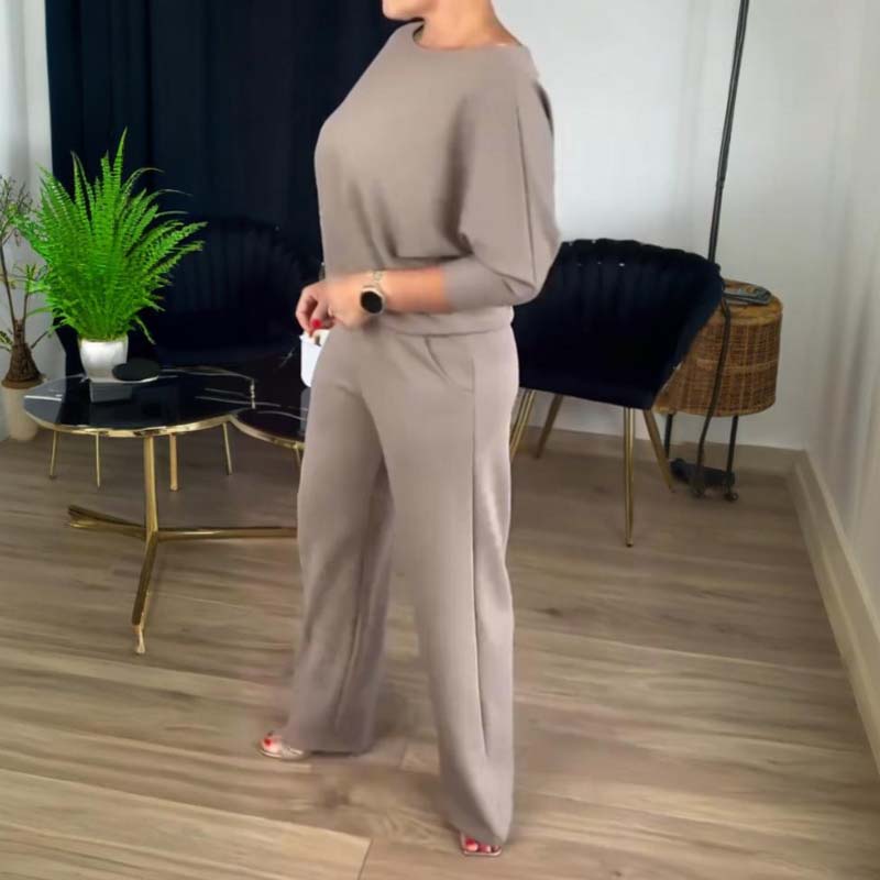 Ensemble cardigan long, haut et pantalon 3 pièces élégant