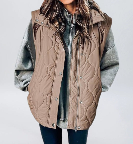Women Cropped Puffer Vest Stand Collar Sleeveless Lightweight Quilted Vest